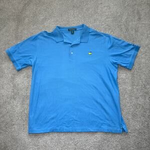 Masters Collection Polo Shirt Mens XXL Blue Golf Short Sleeves 100% Pima Cotton